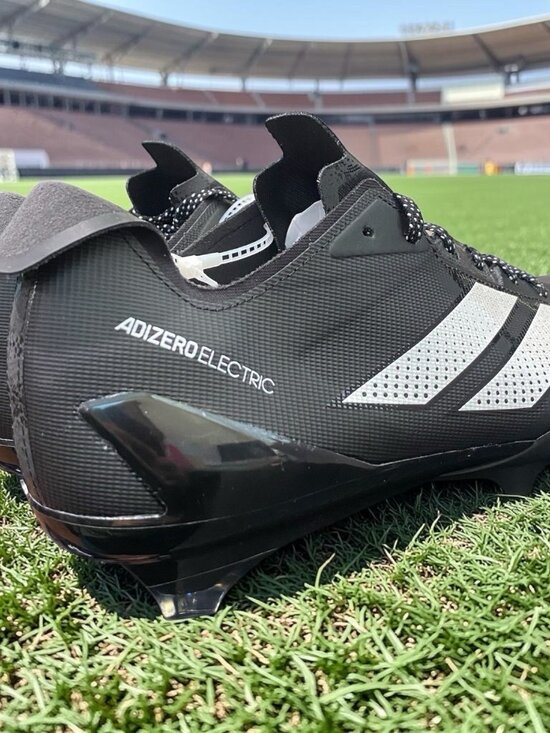 adidas Adizero Electric II Football Cleats Core Black White Men\'s IH5981 Size 11 main image 9